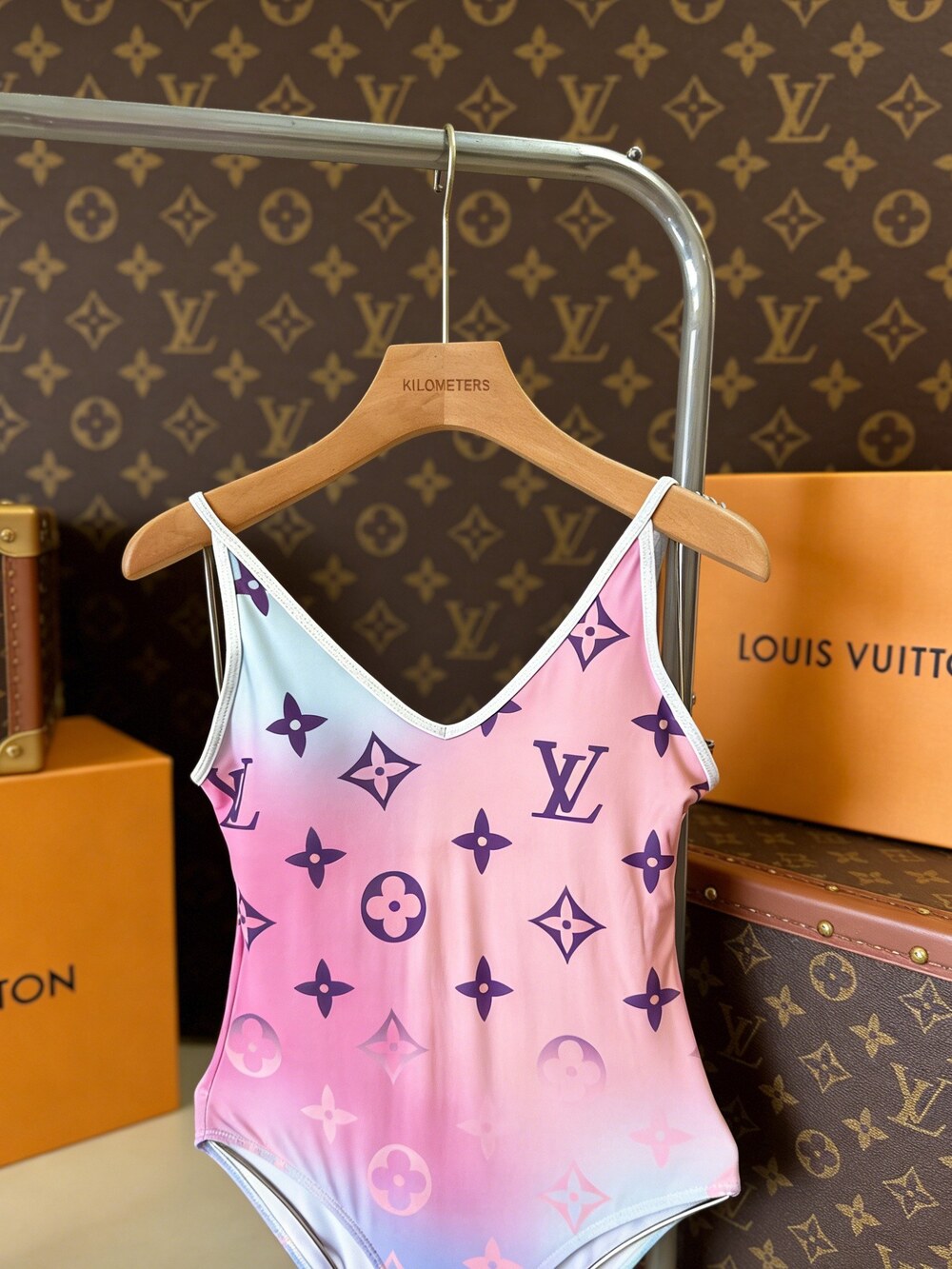 LV Gradient Monogram One Piece Swimsuit